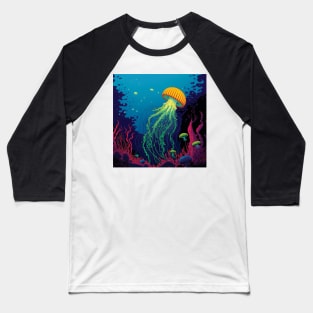 Jellyfish Underwater in the Ocean Baseball T-Shirt